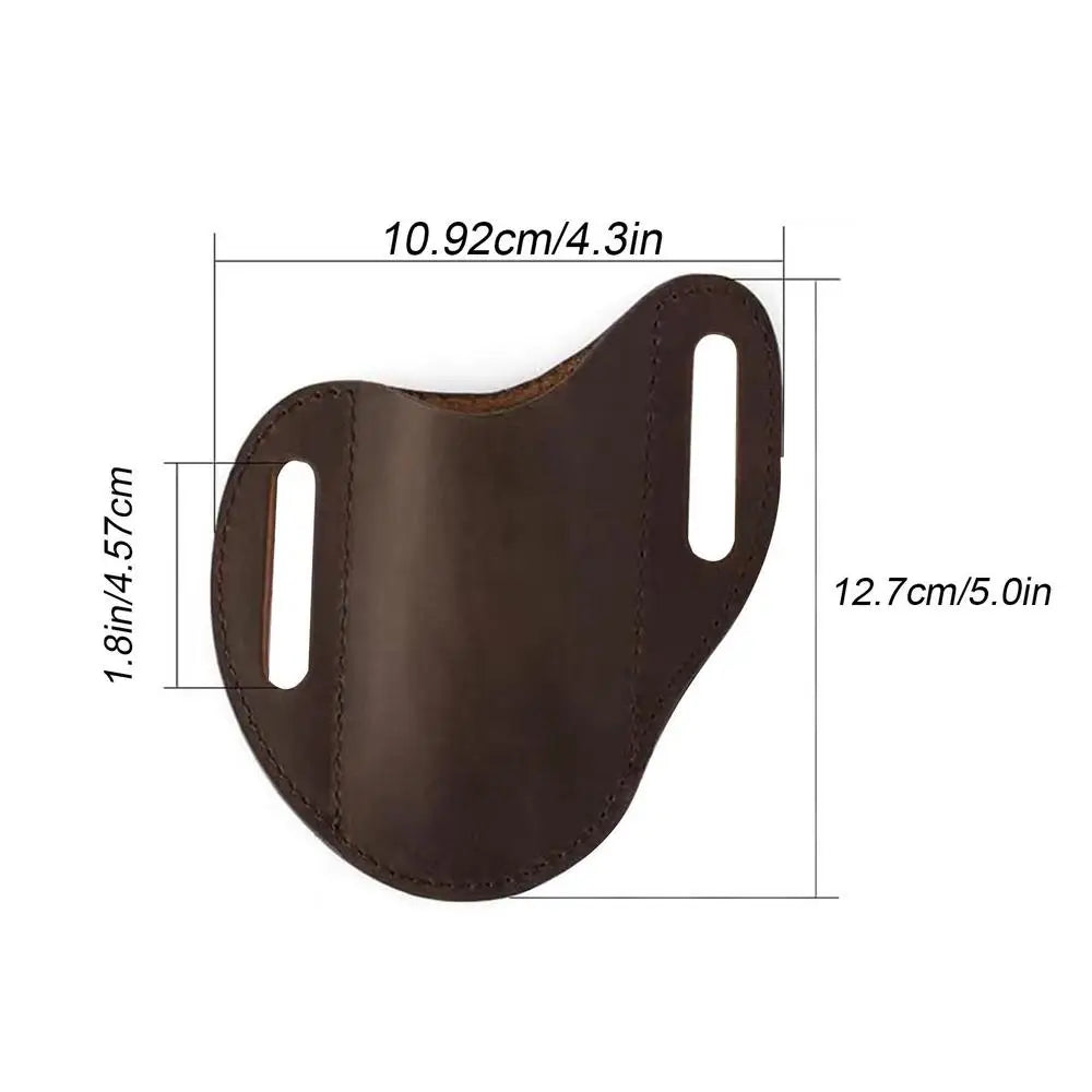 Folding Knife Holster Leather Sheath For Folding Knives Pocket Knives Holder With Belt Clip Men Leather Organizer Leather Sheath